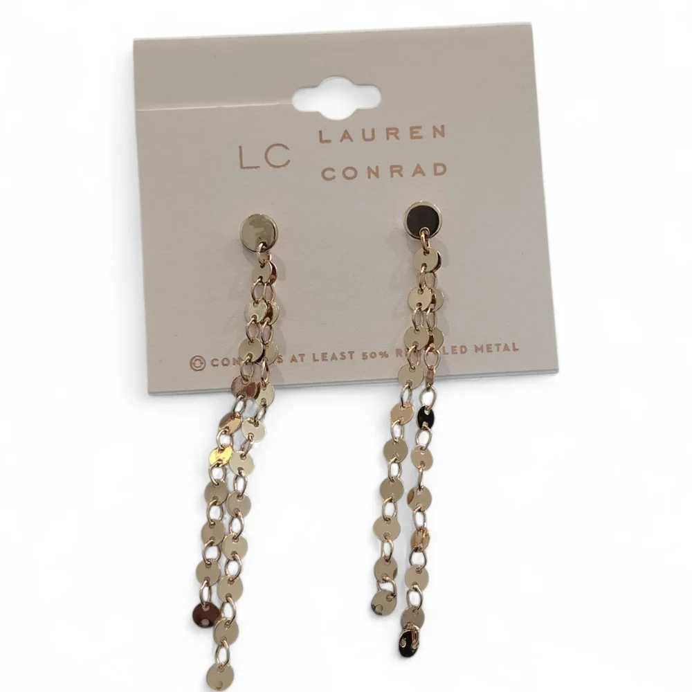 LC Lauren Conrad Gold Dangle Earrings